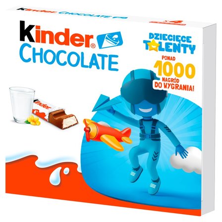 Kinder Chocolate Batonik z mlecznej czekolady z nadzieniem mlecznym 50 g (4 sztuki) (1)