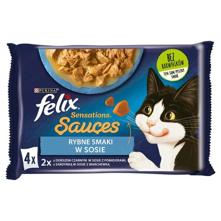 Felix Sensations Sauces Karma dla kotów rybne smaki w sosie 340 g (4 x 85 g) (2)