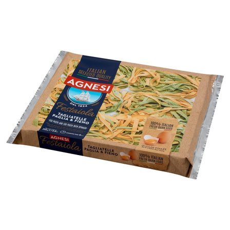 Agnesi Tagliatelle Paglia & Fieno Makaron jajeczny i makaron jajeczny ze szpinakiem 250 g (2)