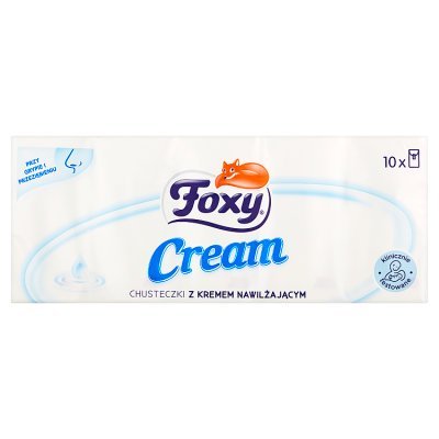 Foxy Cream Chusteczki z kremem nawilżającym 10 paczek (1)