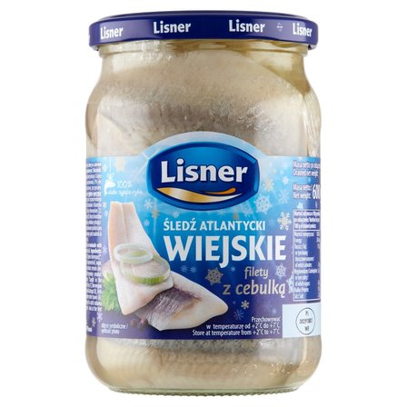 Lisner Śledź atlantycki Wiejskie filety z cebulką 600 g (1)