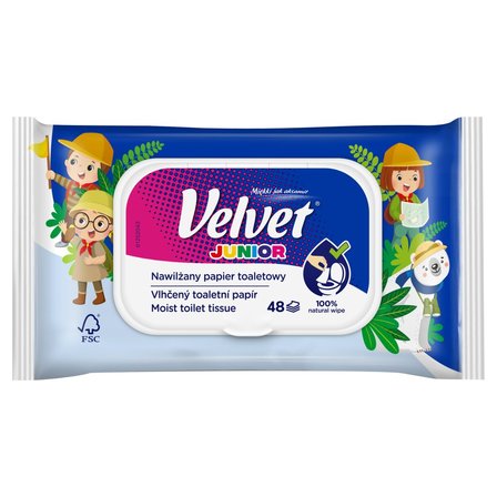 Velvet Junior Nawilżany papier toaletowy 48 sztuk (1)