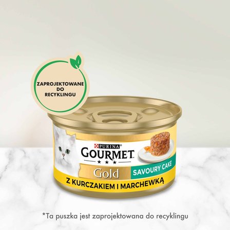 Gourmet Gold Karma dla kotów savoury cake z kurczakiem i marchewką 85 g (2)