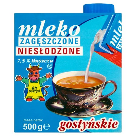 SM Gostyń Mleko gostyńskie zagęszczone niesłodzone 7,5 % tłuszczu 500 g (1)