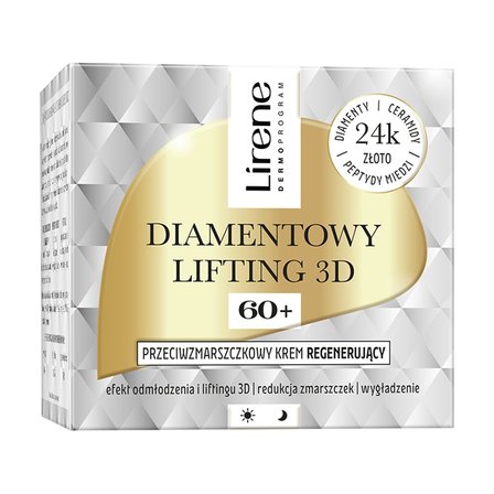 Lirene Diamentowy Lifitng 3D Przeciwzmarszczkowy krem regenerujący 60+ 50 ml (1)