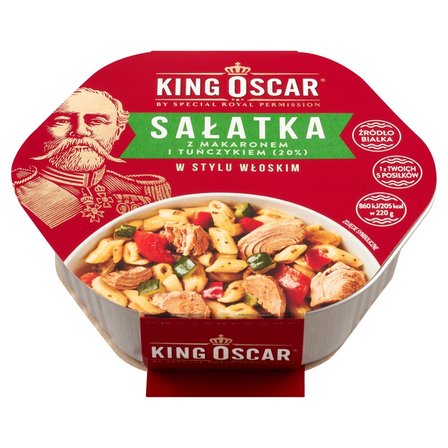 King Oscar Sałatka z makaronem i tuńczykiem w stylu włoskim 220 g (2)