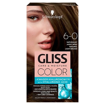 Schwarzkopf Gliss Color Farba do włosów naturalny jasny brąz 6-0 (1)