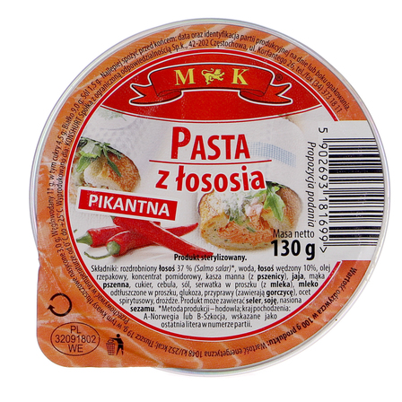 MK Pasta z łososia  pikantna 130g (1)