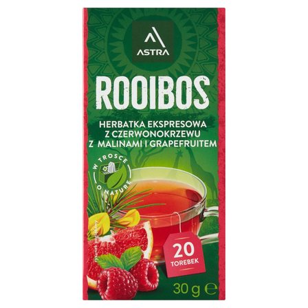 Astra Herbatka ekspresowa Rooibos z malinami i grapefruitem 30 g (20 x 1,5 g) (1)