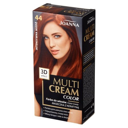 Joanna Multi Cream Color Farba do włosów intensywna miedź 44 (2)
