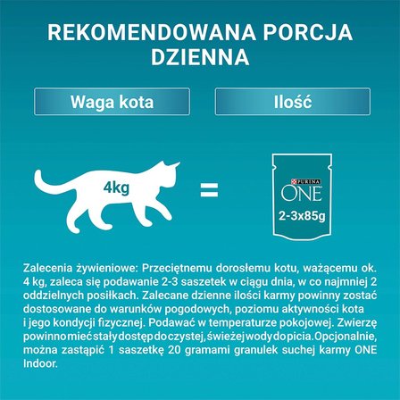 PURINA ONE Indoor Formula Karma dla kotów 340 g (4 x 85 g) (7)