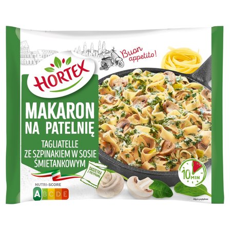 Hortex Makaron na patelnię tagliatelle ze szpinakiem w sosie śmietankowym 450 g (1)