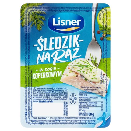 Lisner Śledzik na raz w sosie koperkowym 100 g (1)