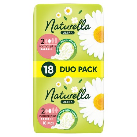 Naturella Ultra Normal Plus Rozmiar 2 Podpaski ze skrzydełkami × 18 (1)