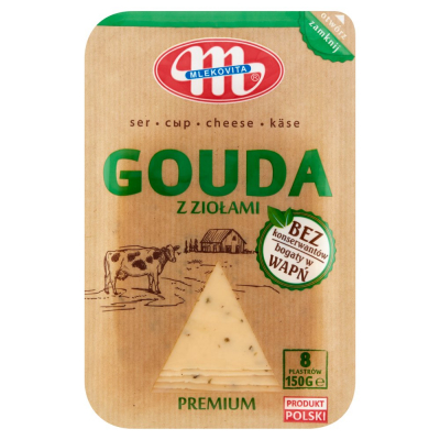 Mlekovita Ser gouda z ziołami premium 150 g (1)