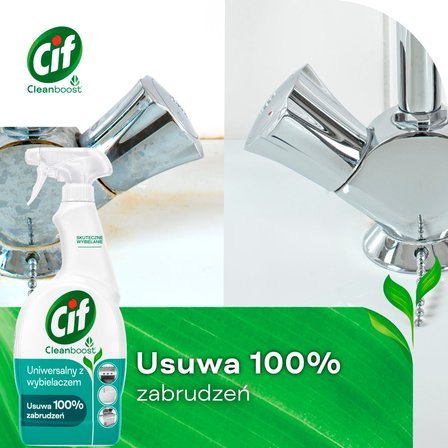 Cif Cleanboost Power + Shine Spray uniwersalny z wybielaczem 750 ml (2)