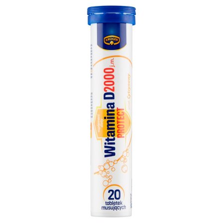 Krüger Suplement diety witamina D 2000 Protect smak cytrynowy 84 g (20 sztuk) (1)