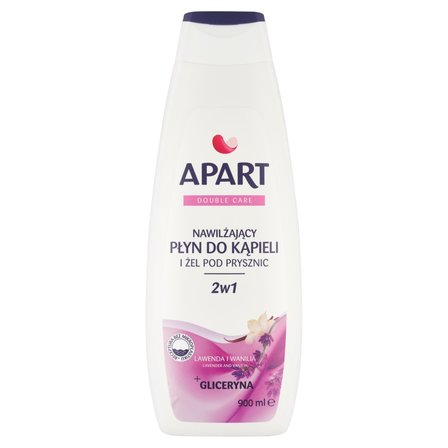 Apart Double Care Nawilżający płyn do kąpieli i żel pod prysznic 2w1 lawenda i wanilia 900 ml (1)