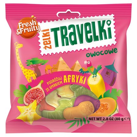 Fresh & Fruity Żelki travelki owocowe smaki Afryki 80 g (1)