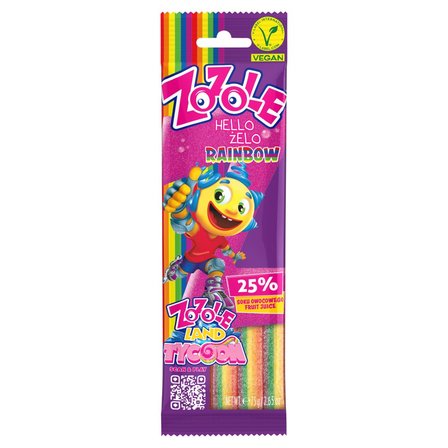 Zozole Hello Żelo Rainbow Tęczowe żelki o smaku owocowym super kwaśne 75 g (1)