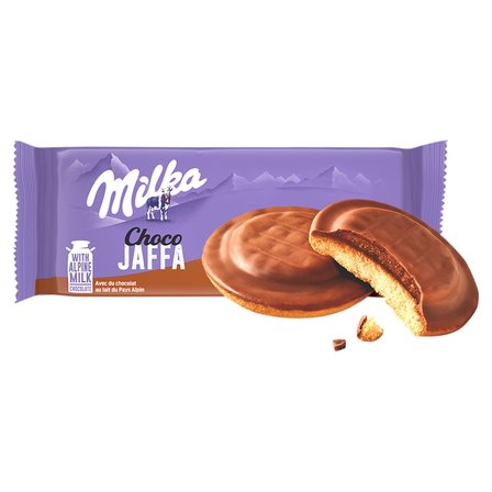 Milka Choco Jaffa Biszkopty z pianką o smaku czekoladowym oblewane czekoladą mleczną 128 g (2)