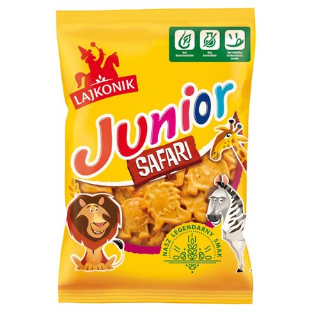 Lajkonik Junior Safari Drobne pieczywo o smaku waniliowym 125 g (1)