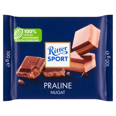 Ritter Sport Czekolada mleczna z nadzieniem nugat z orzechów laskowych 100 g (1)