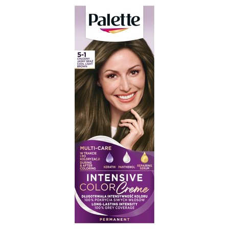 Palette Intensive Color Creme Farba do włosów w kremie 5-1 chłodny jasny brąz (1)