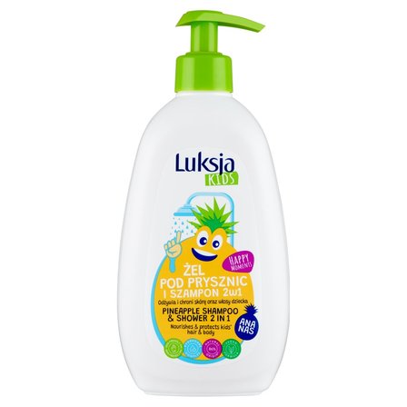 Luksja Kids Żel pod prysznic i szampon 2w1 ananas 500 ml (1)