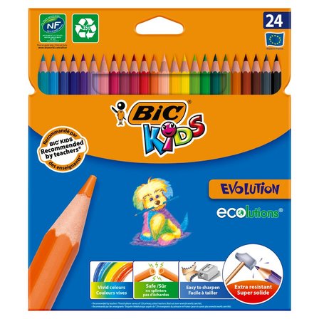 BiC Kids Evolution Kredki bezdrzewne 24 sztuki (1)