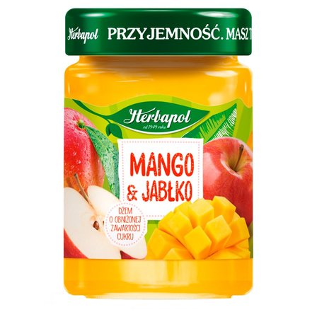 Herbapol Dżem o obniżonej zawartości cukru mango & jabłko 280 g (1)
