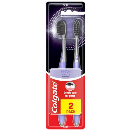 Colgate High Density Charcoal Szczoteczka do zębów miękka SOFT 2 sztuki (1)