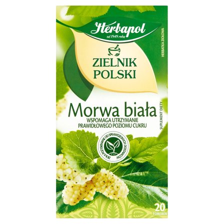 Herbapol Zielnik Polski Suplement diety herbatka ziołowa morwa biała 40 g (20 x 2 g) (1)