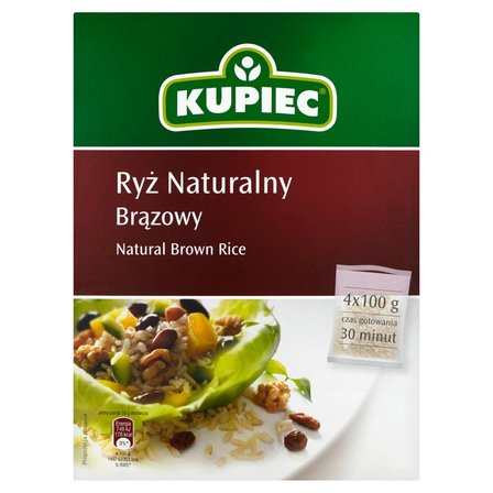 Kupiec Ryż naturalny brązowy 400 g (4 torebki) (1)