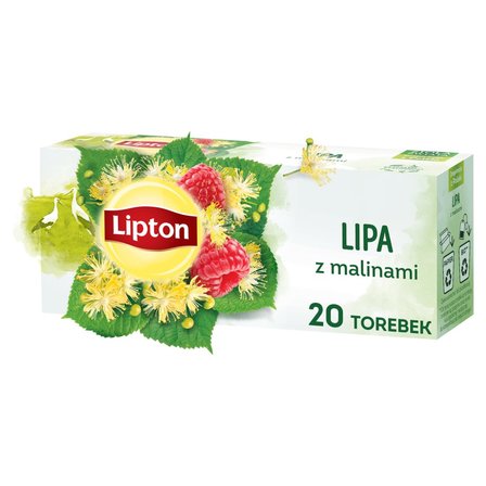 Lipton Herbatka ziołowa aromatyzowana lipa z malinami 18 g (20 torebek) (3)