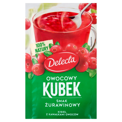 Delecta Owocowy kubek Kisiel smak żurawinowy 30 g (1)