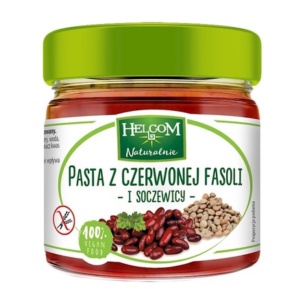 HELCOM PASTA Z CZERWONEJ FASOLI I SOCZEWICY 190G (1)