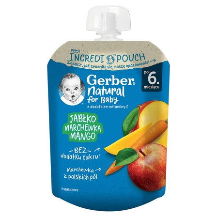 Gerber Jabłko marchewka mango po 6. miesiącu 80 g (1)