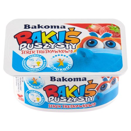 Bakoma Bakuś Puszysty serek truskawkowy 90 g (2)