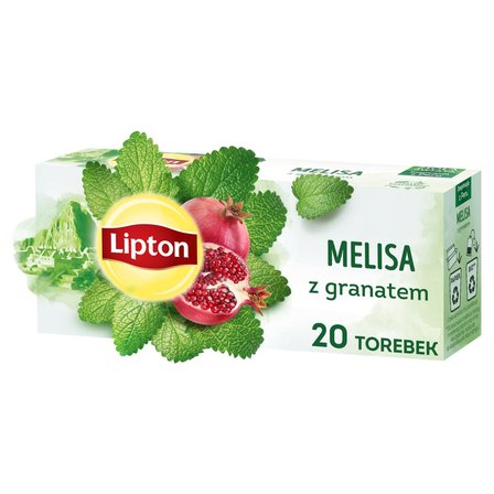 Lipton Herbatka ziołowa aromatyzowana melisa z granatem 24 g (20 torebek) (3)