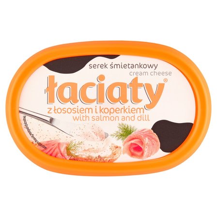 Łaciaty Serek śmietankowy z łososiem i koperkiem 135 g (1)