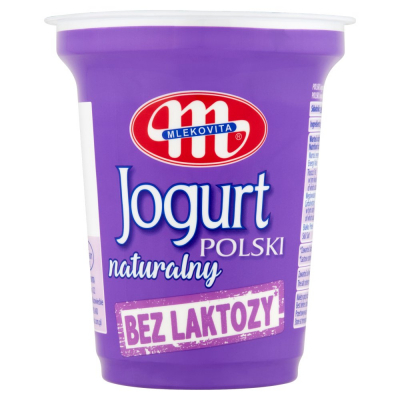 Mlekovita Jogurt Polski naturalny bez laktozy 350 g (1)