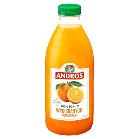 Andros 100 % soku z wyciskanych pomarańczy 1 l (1)