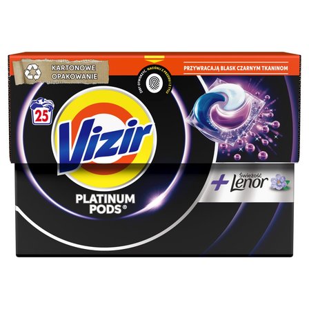 Kapsułki do prania Vizir Platinum PODS do ciemnych ubrań, 25 prań (1)