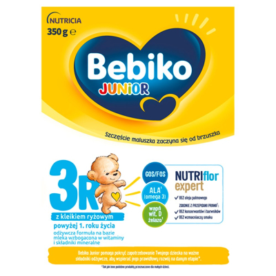 Bebiko Junior 3R Odżywcza formuła na bazie mleka dla dzieci powyżej 1. roku życia 350 g (1)
