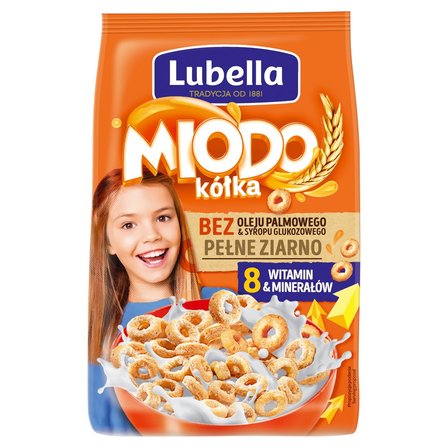 Lubella Miodo kółka Zbożowe kółka z miodem 500 g (1)