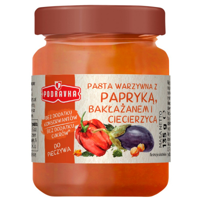 Podravka Pasta warzywna z papryką bakłażanem i ciecierzycą 135 g (2)