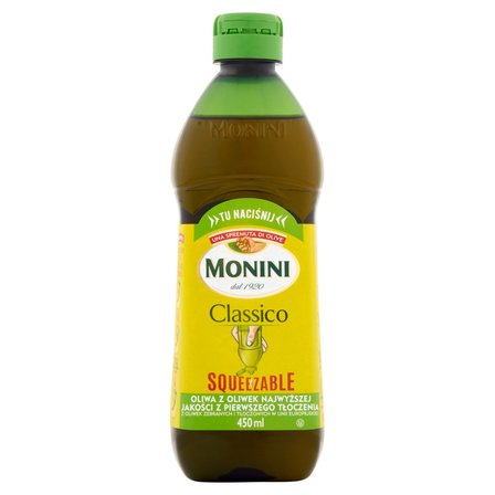 Monini Classico Squeezable Oliwa z oliwek najwyższej jakości z pierwszego tłoczenia 450 ml (1)