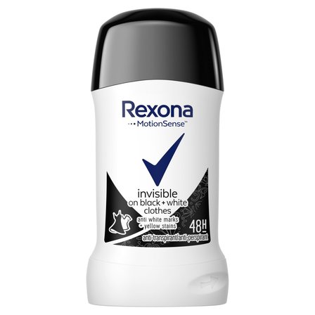 Rexona Invisible Black+White Antyperspirant w sztyfcie 40 ml (1)