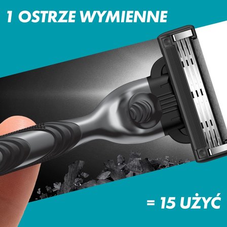 Gillette Mach3 Charcoal Ostrza wymienne do maszynki dla mężczyzn, 8 ostrzy wymiennych (4)